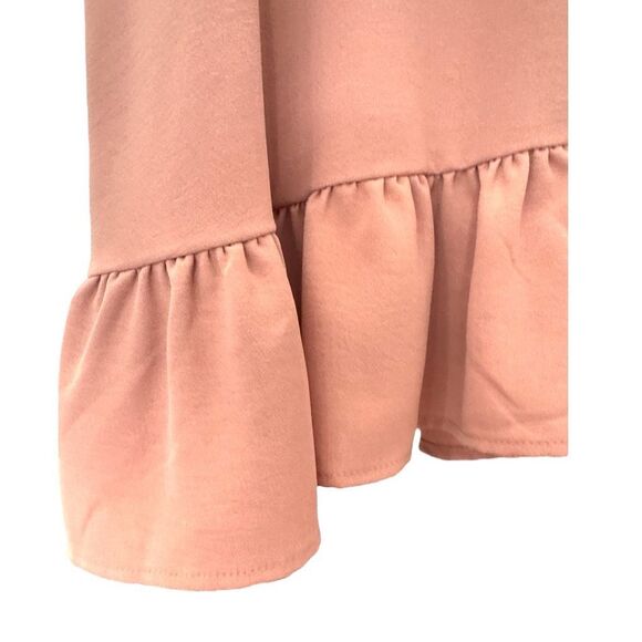 ALTAR'D STATE | Women's Dress Mini Sleeveless Faux Wrap Ruffle L Dusty Rose Pink - Picture 7 of 14